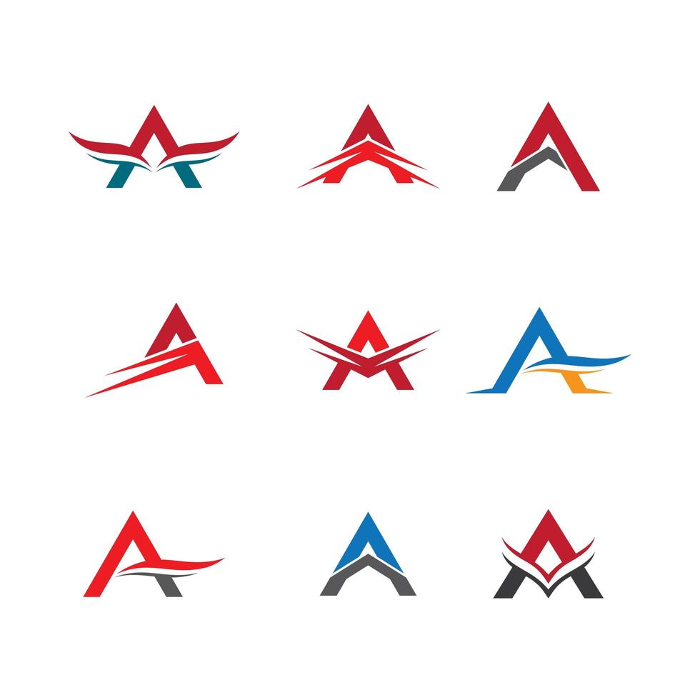 Letter A Logo Set vector