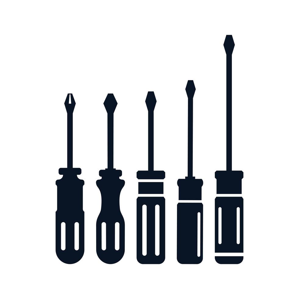 Screwdriver icon set vector