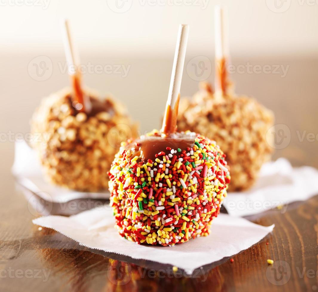 caramel apples with sprinkles 704311 Stock Photo at Vecteezy