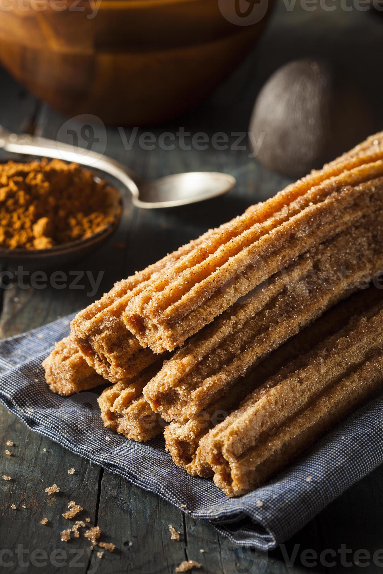 Homemade Deep Fried Churros 704347 Stock Photo at Vecteezy