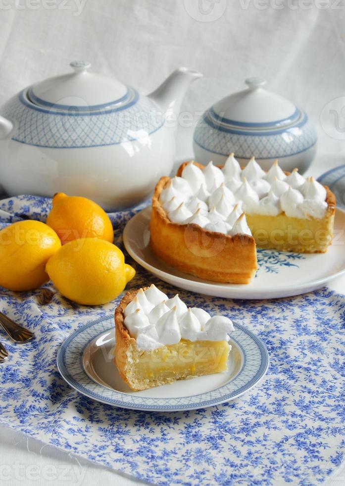 lemon tart with meringue photo