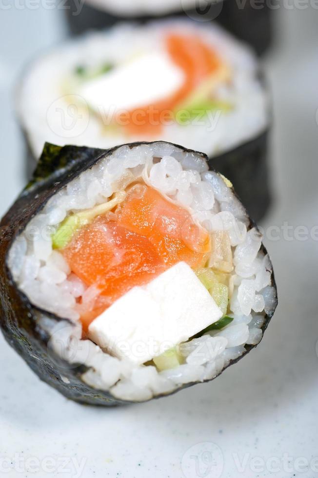 fresh sushi choice combination assortment selection photo