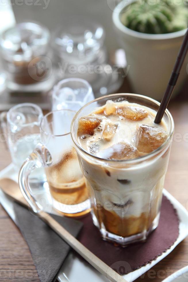 café con leche helado foto