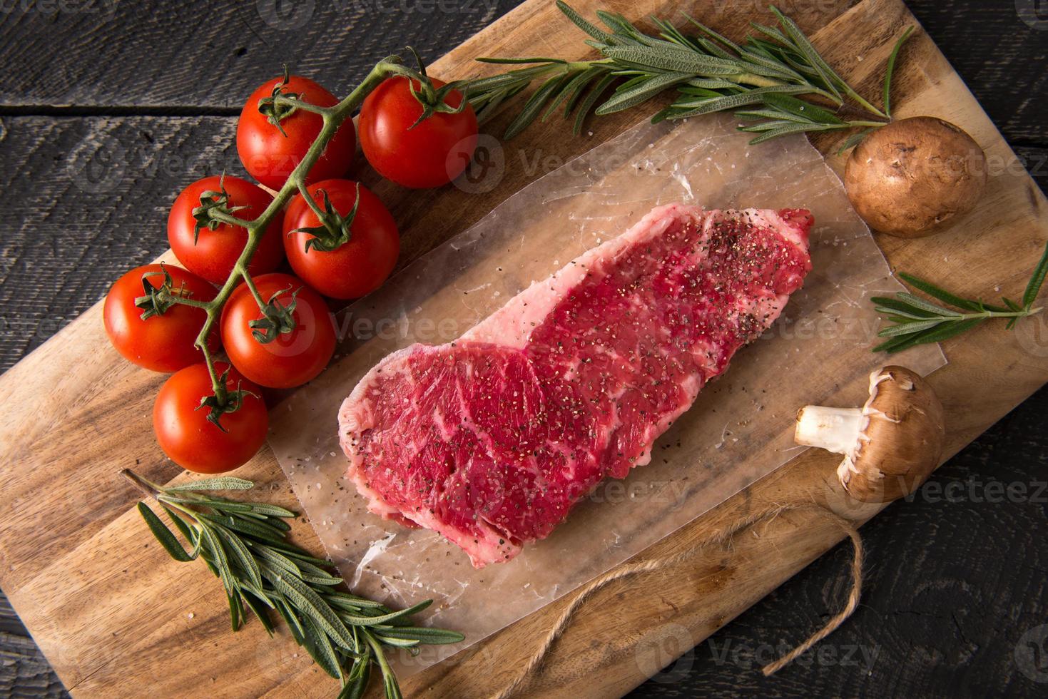 Grilling Strip Loin Steak Series: Raw Meat photo