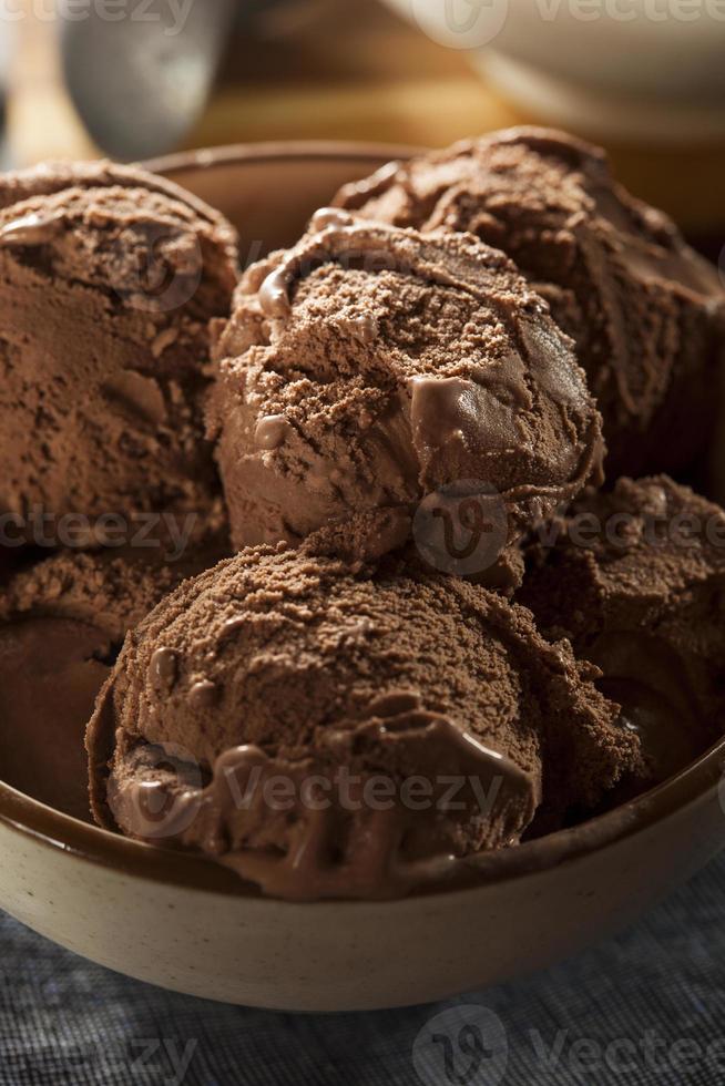 Homemade Dark Chocolate Ice Cream photo