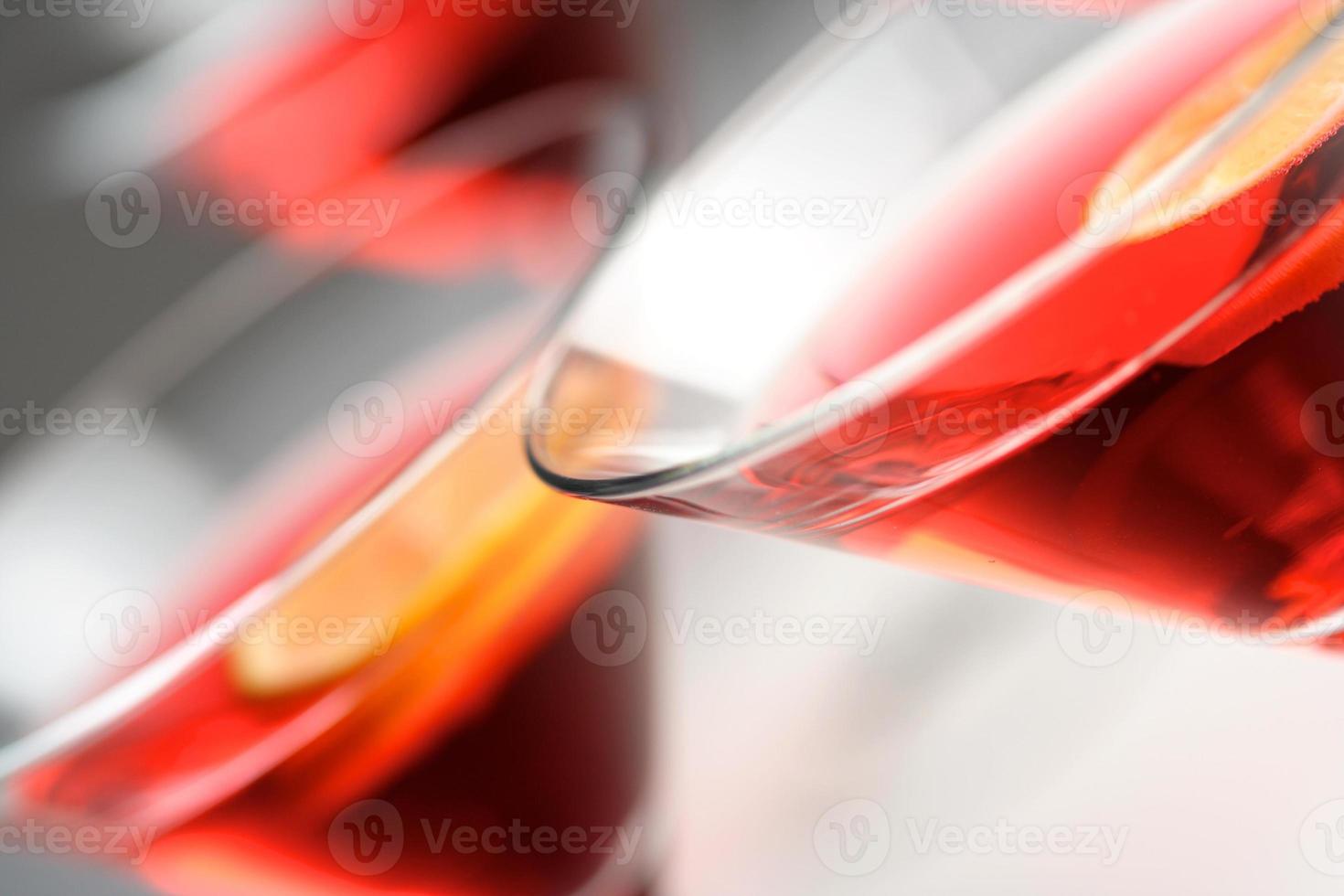 Studio shot of drink in martini glass photo