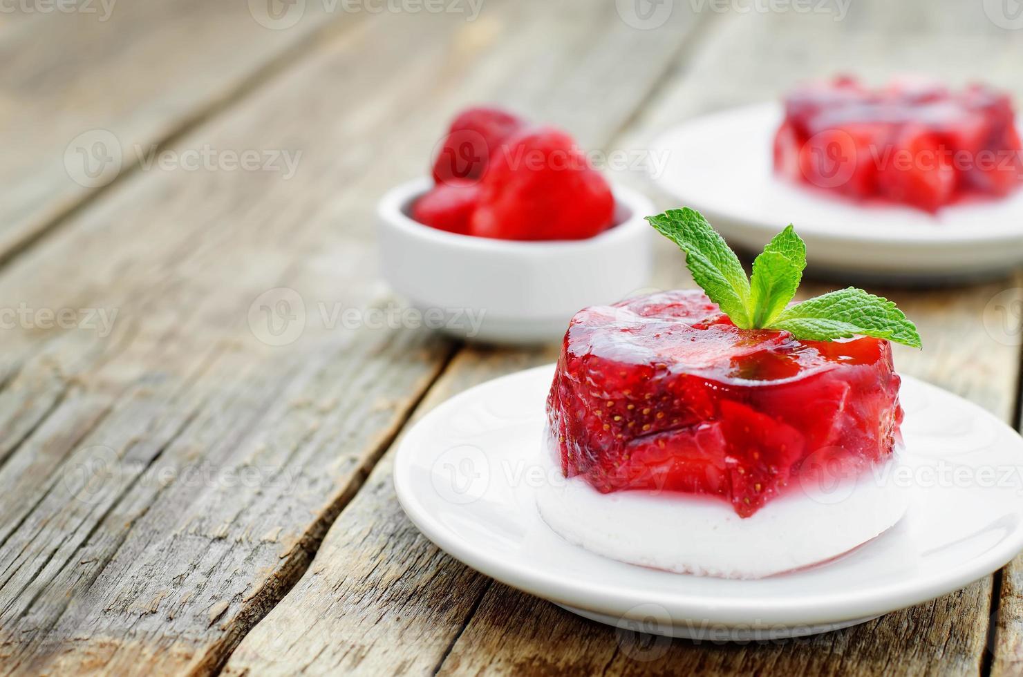 creamy and strawberry soufflé photo
