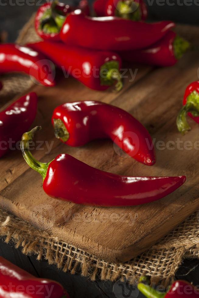 Organic Red Spicy Fresno Peppers photo