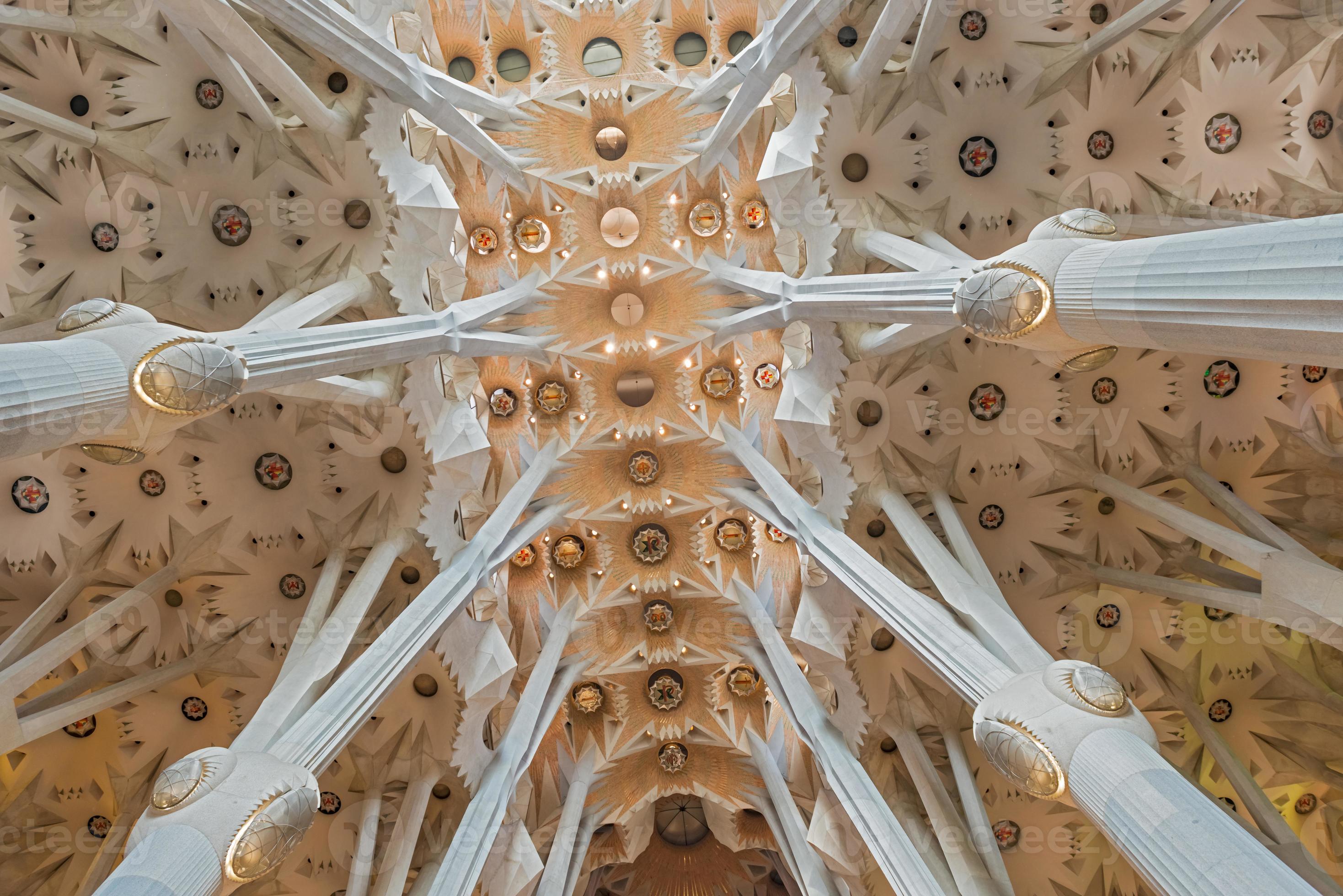 Sagrada Familia interior, Barcelona, Spain 712643 Stock Photo at