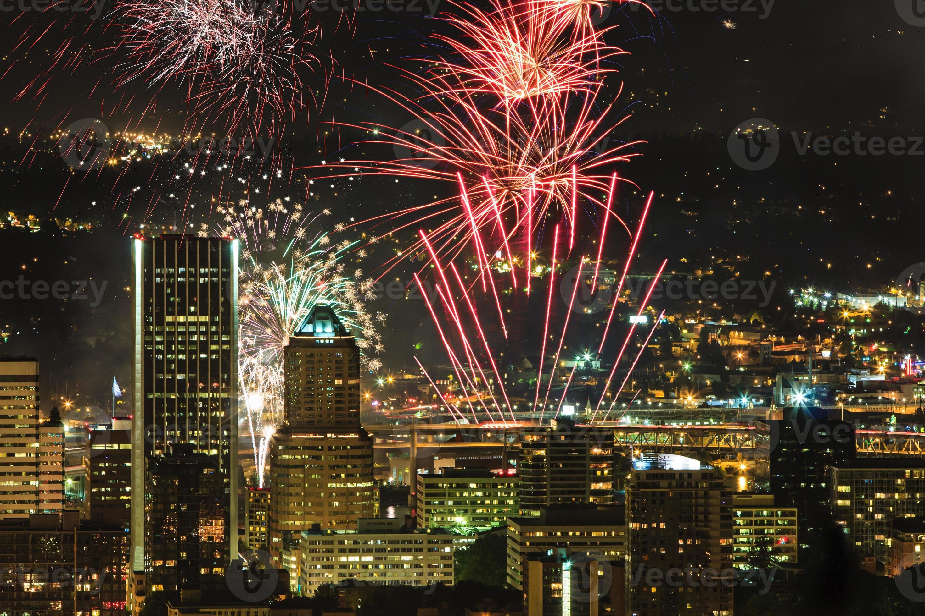 Portland Oregon, USA Fireworks. 713979 Stock Photo at Vecteezy