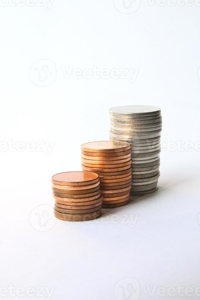 pila de monedas foto