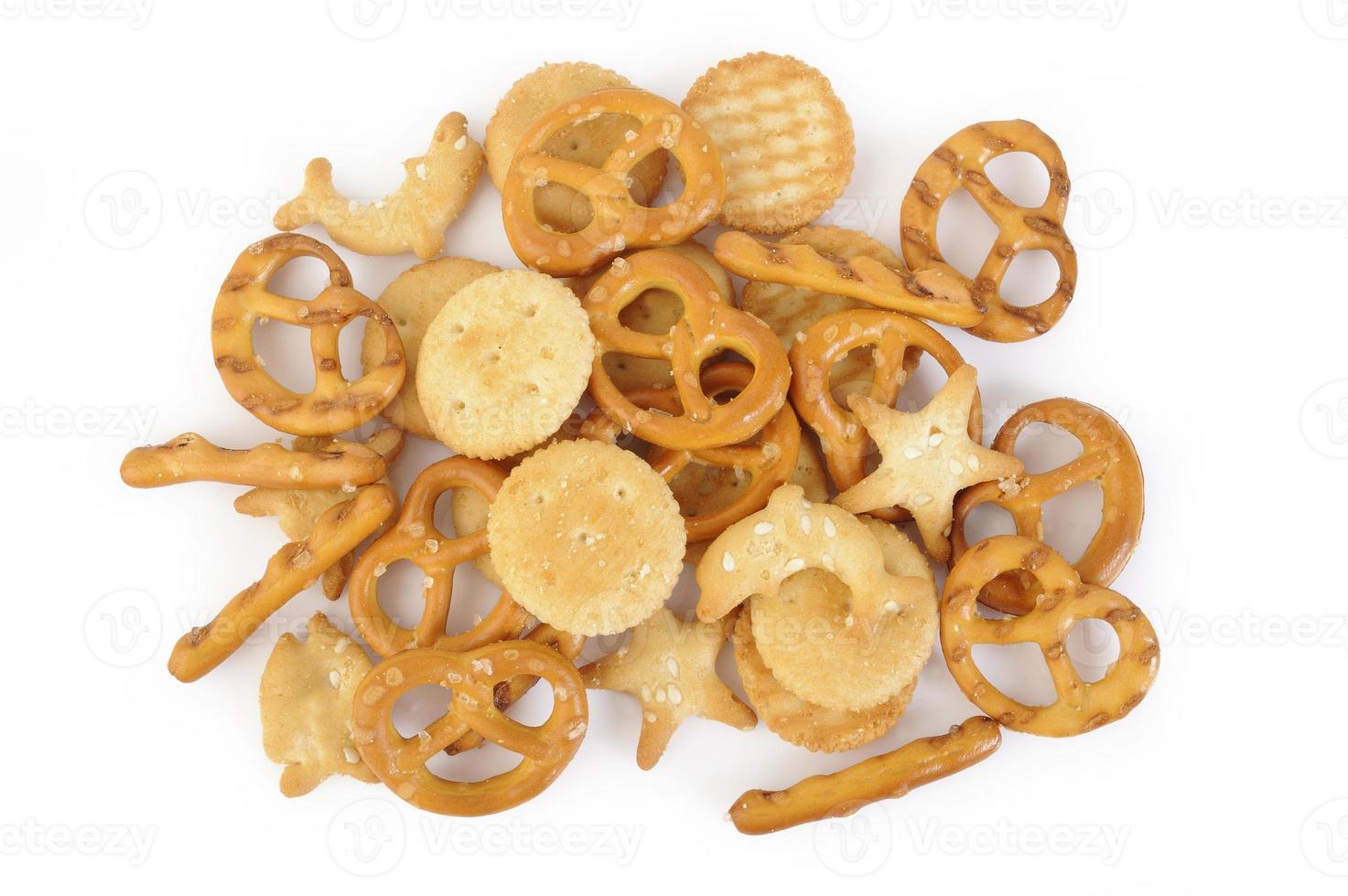Salty cracker and pretzel photo