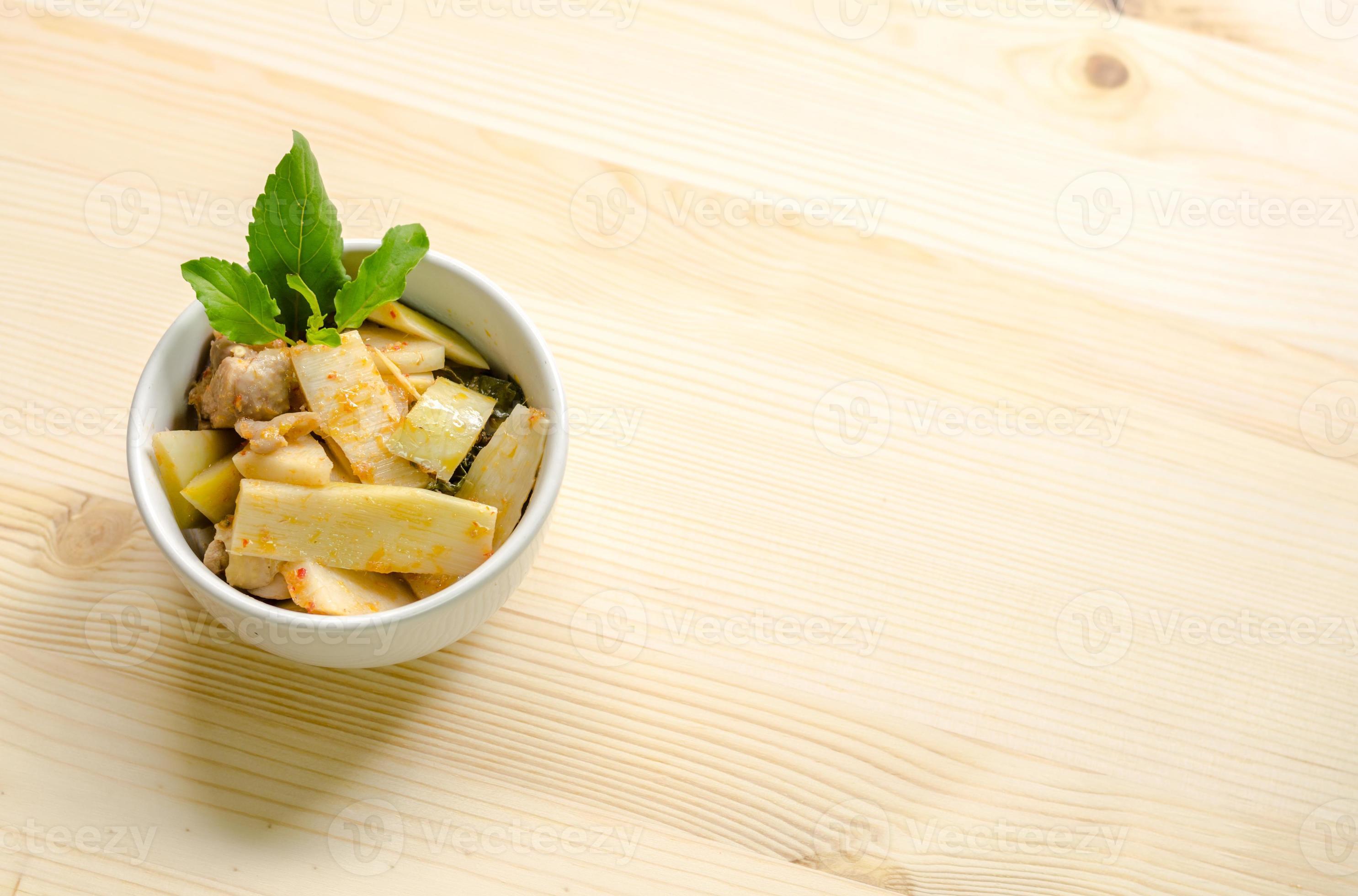 Red Curry with Chicken and Bamboo Shoots, Thai Food, Thailand 726211 Stock Photo at Vecteezy