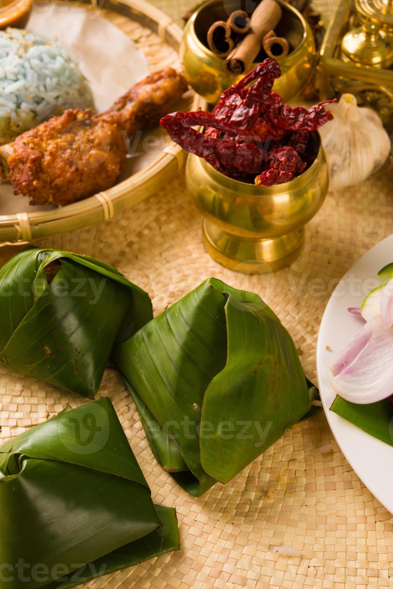 Nasi Lemak Bungkus A Traditional Malay Curry Paste 729603 Stock Photo At Vecteezy