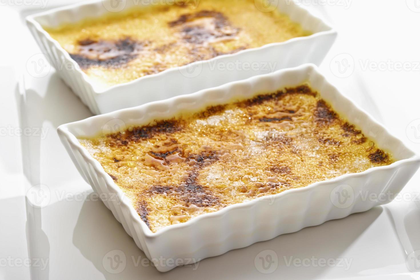 Creme brulee in bowls photo