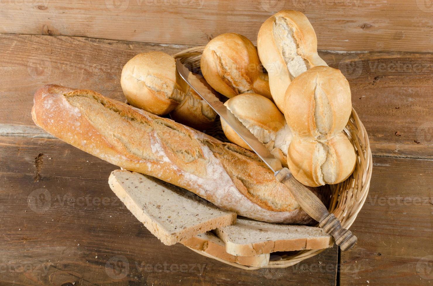 Different types of bread photo