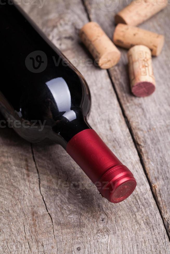 Bottle of red wine photo