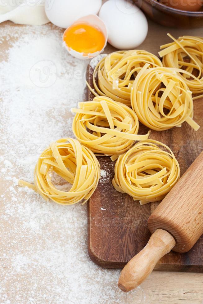Raw homemade pasta photo