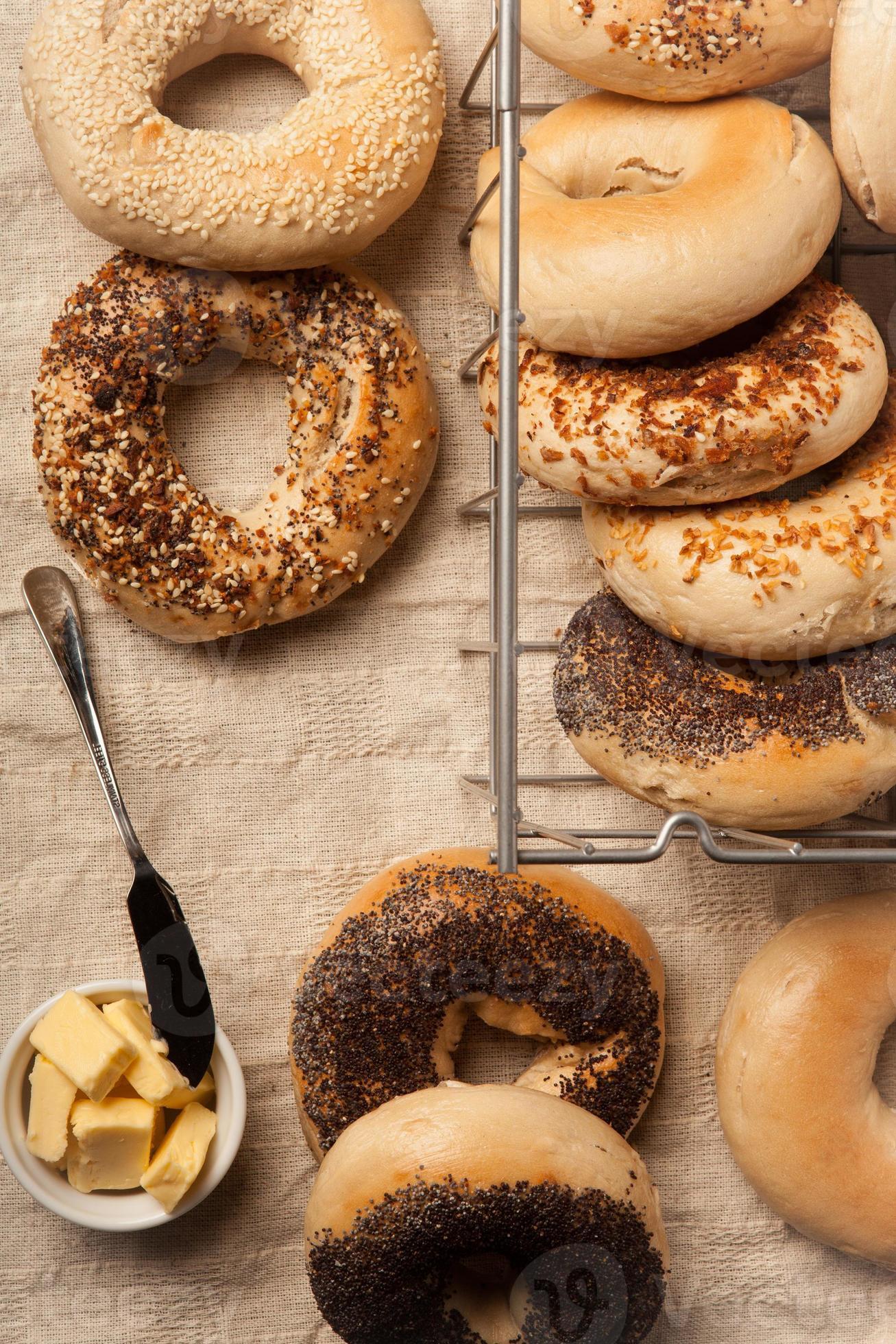 Bagel Basket 737960 Stock Photo at Vecteezy