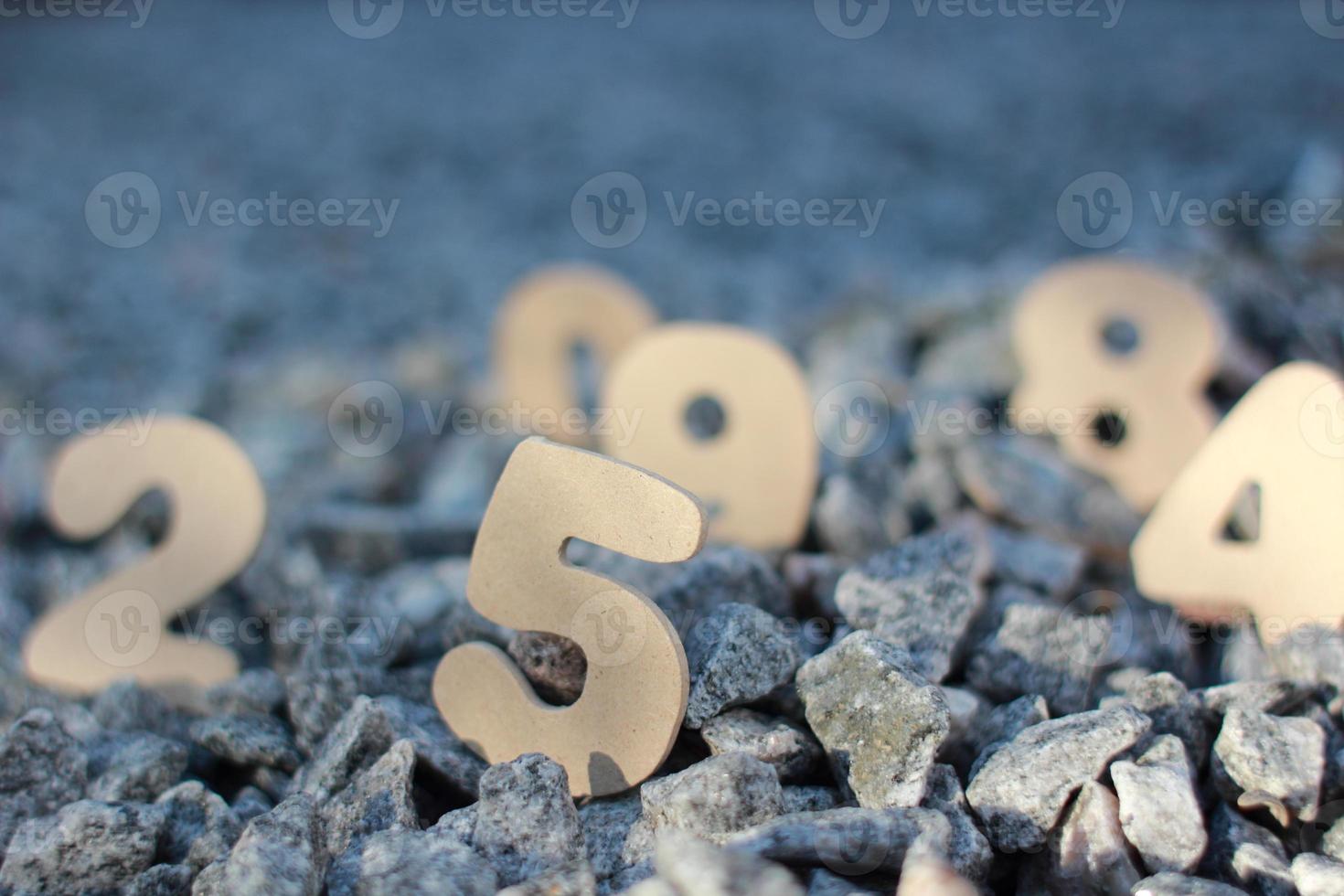 Numbers on the rocks photo