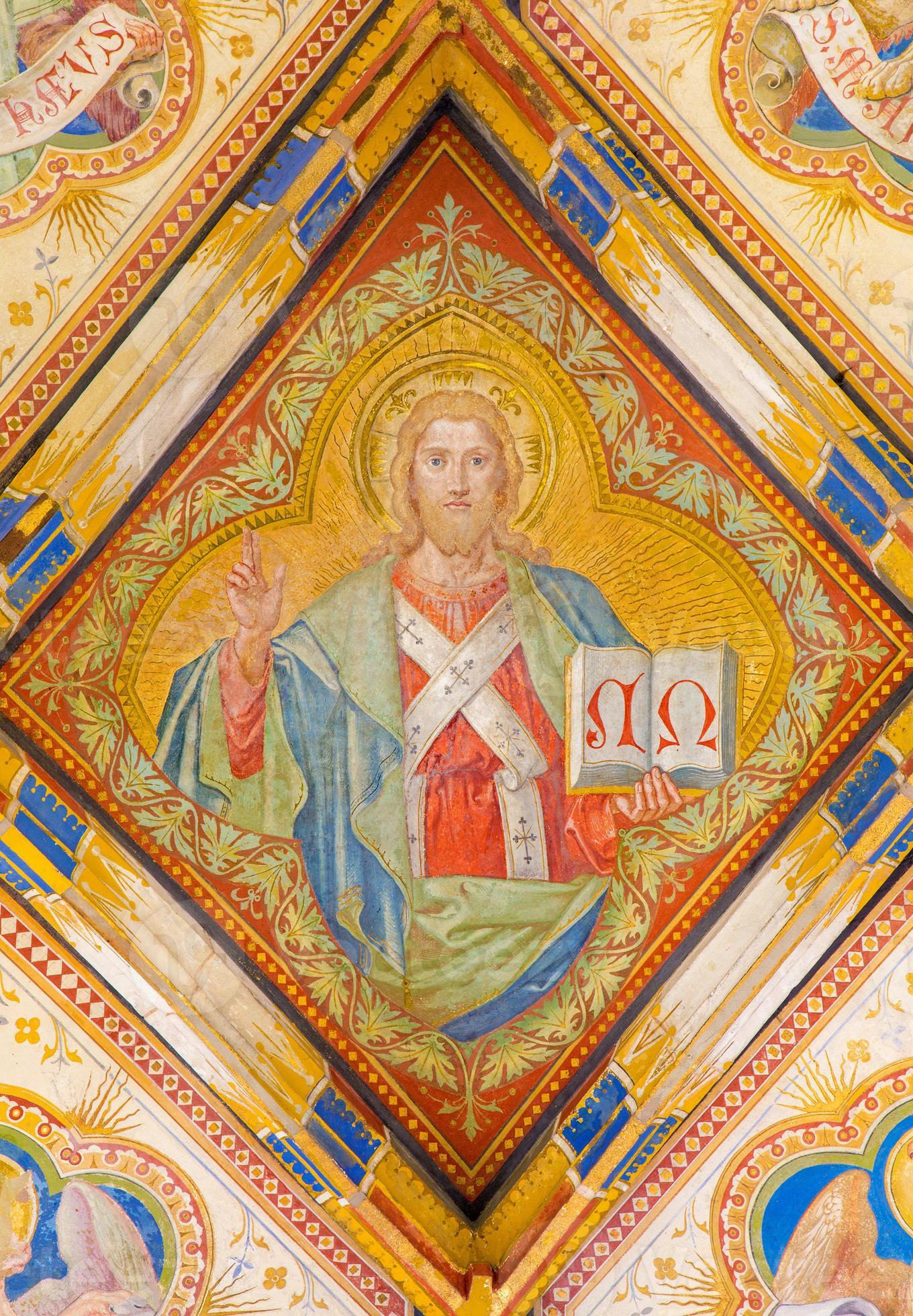 Bratislava - Fresco of Jesus Christ in cathedral photo