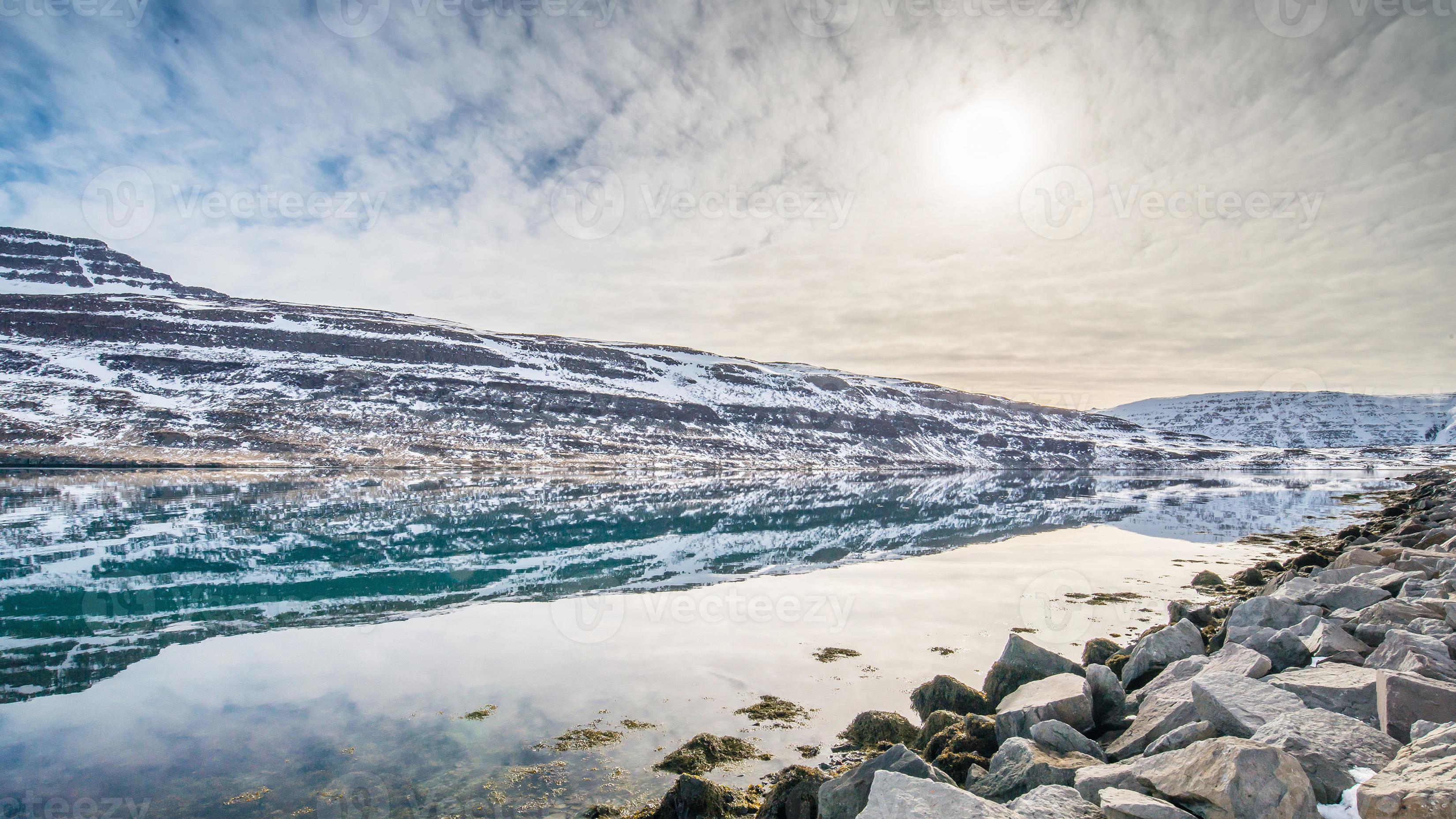 paisaje de invierno, islandia foto