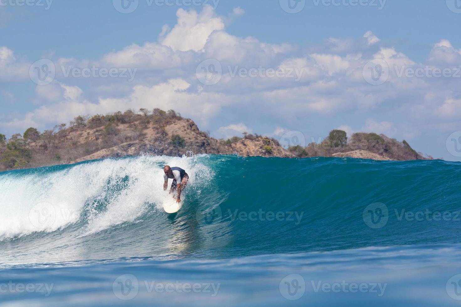 Surfing a wave. photo