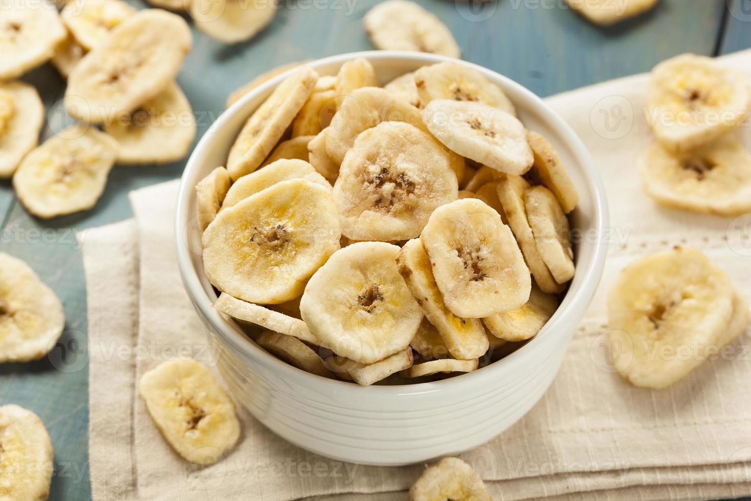Homemade Dehydrated Banana Chips 744788 Stock Photo at Vecteezy
