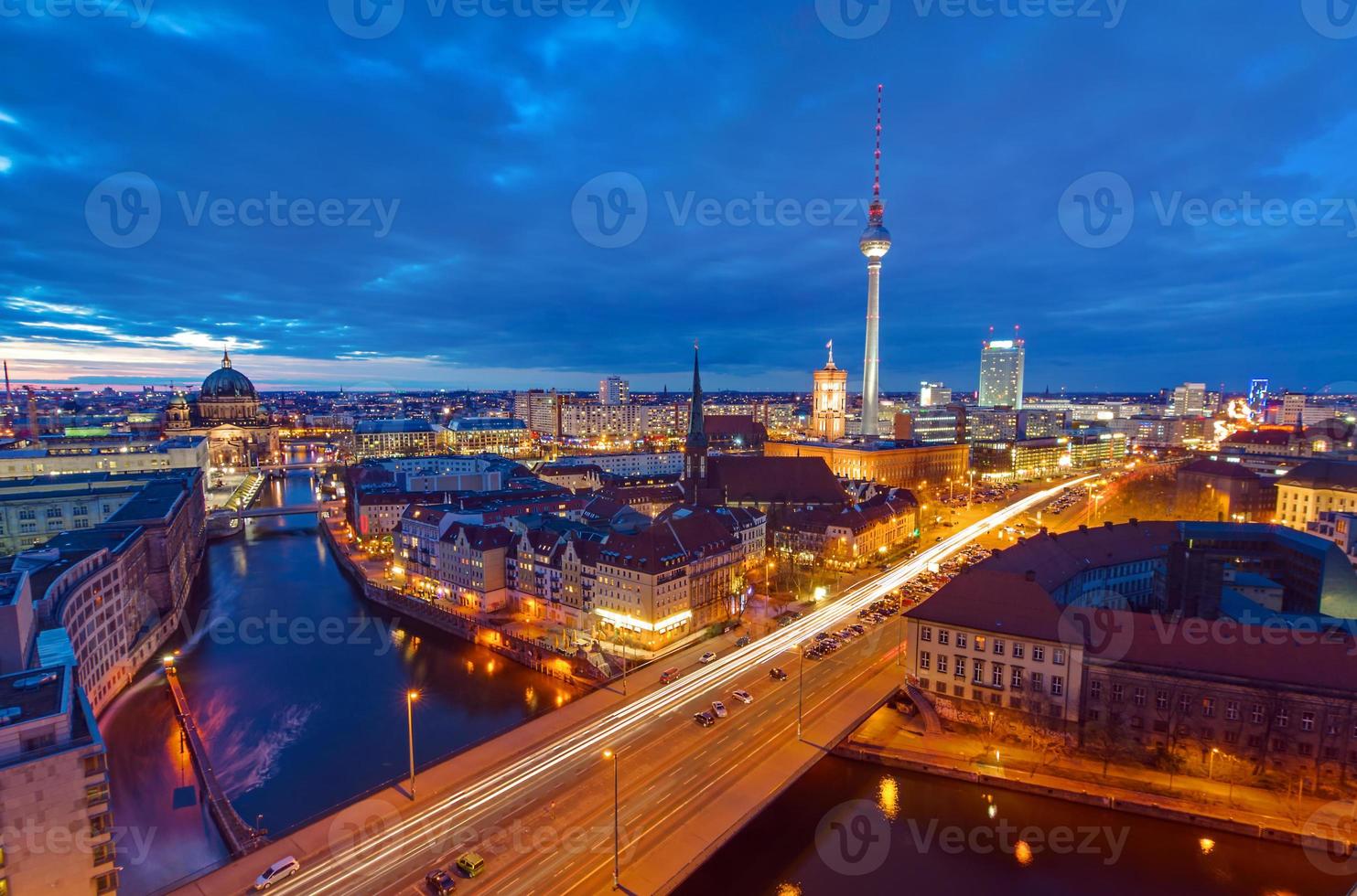 The center of Berlin at night photo