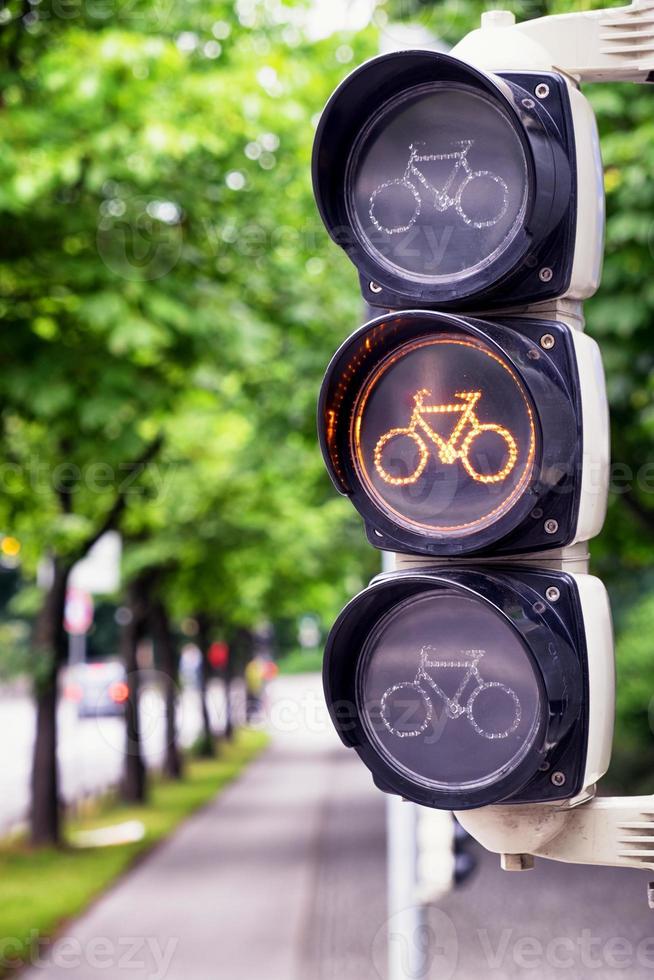 semáforo para bicicletas foto