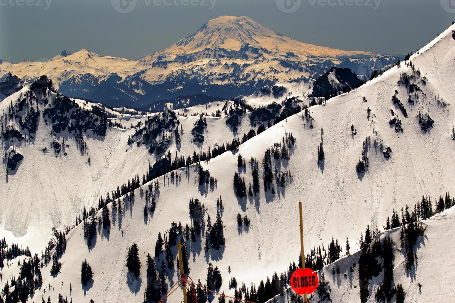 Back Country Snowy Mount Adams Washington photo