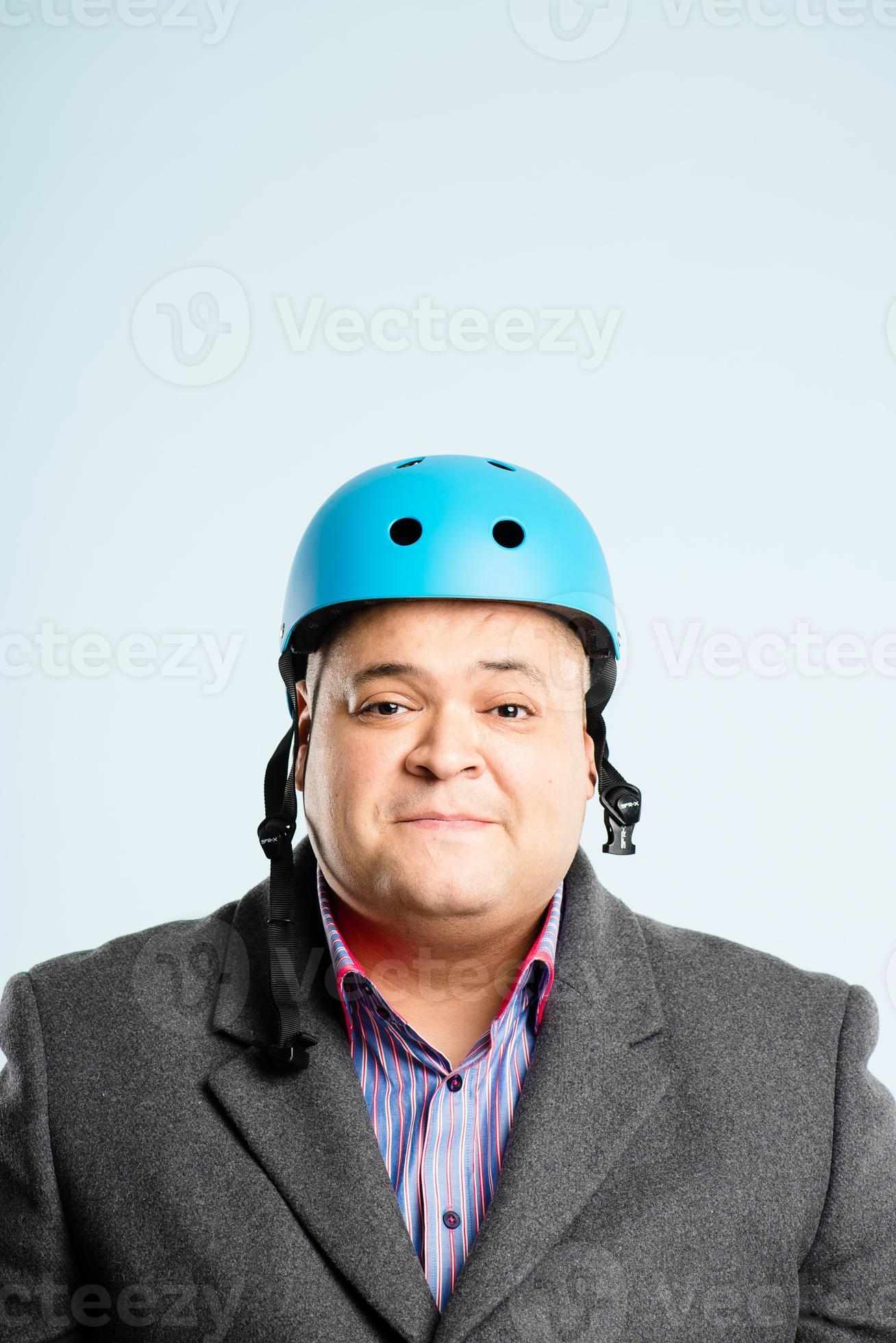 funny man wearing cycling helmet portrait real people high definition  747397 Stock Photo at Vecteezy