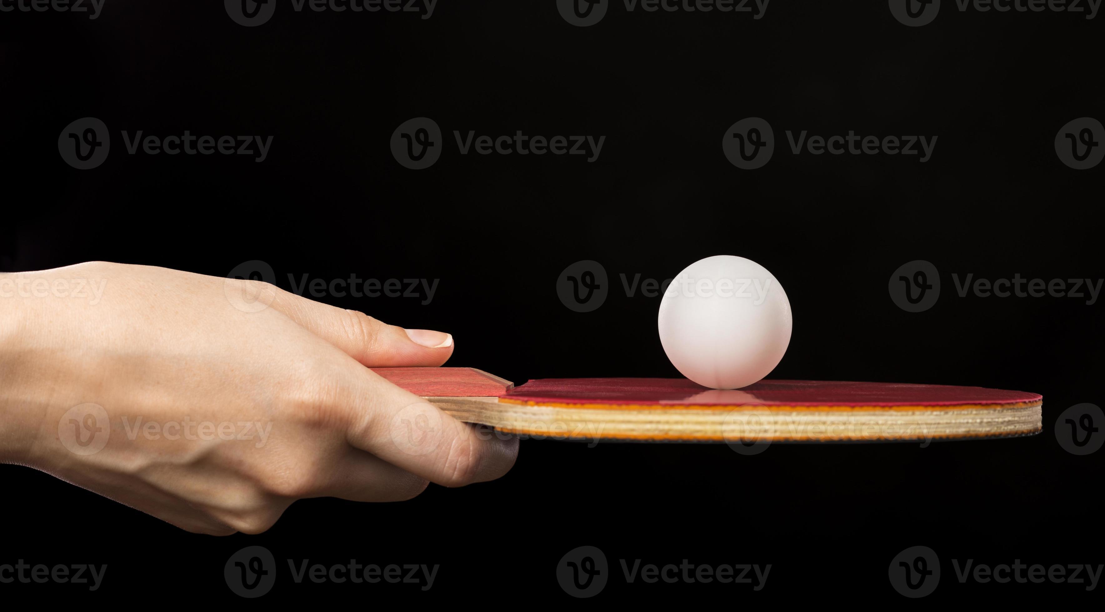 hands with racket and ball for table tennis 747496 Stock Photo at Vecteezy