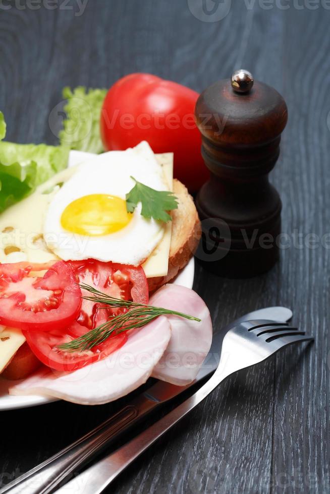 Fried Eggs With Tomatoes photo