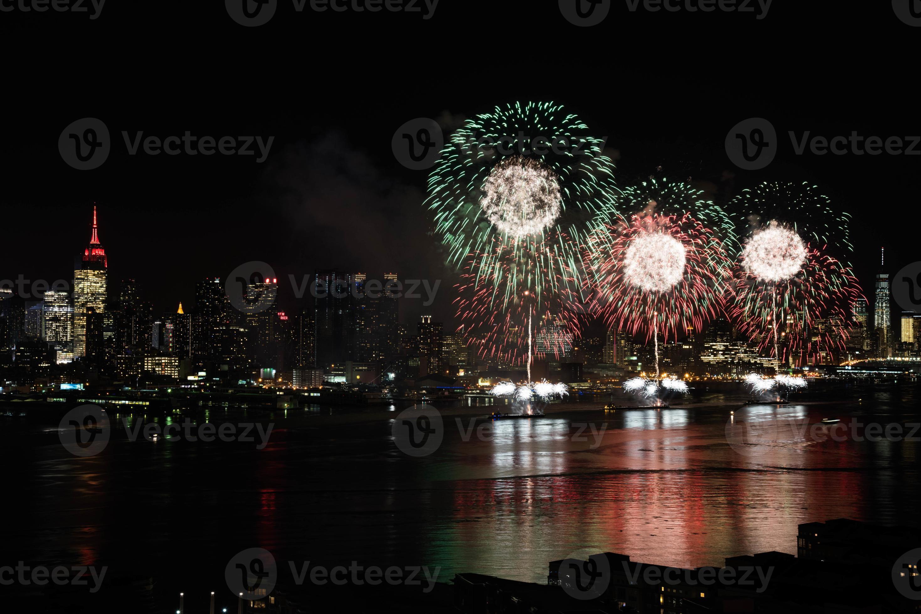 Fireworks over Hudson River 748483 Stock Photo at Vecteezy