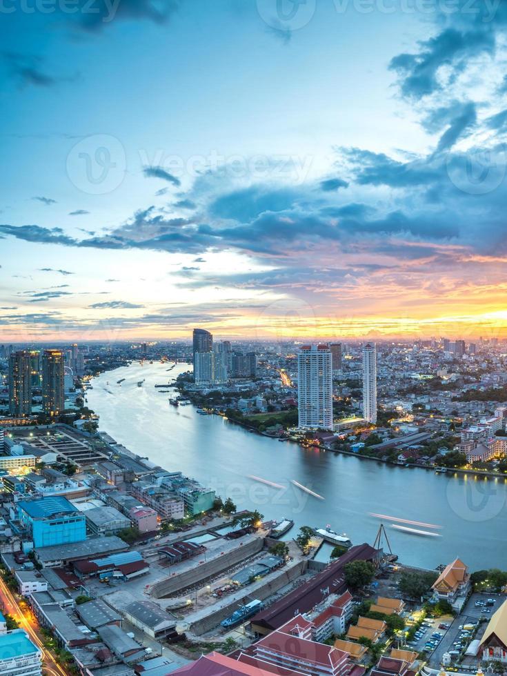 Landscape of Chaophraya river, Bangkok photo