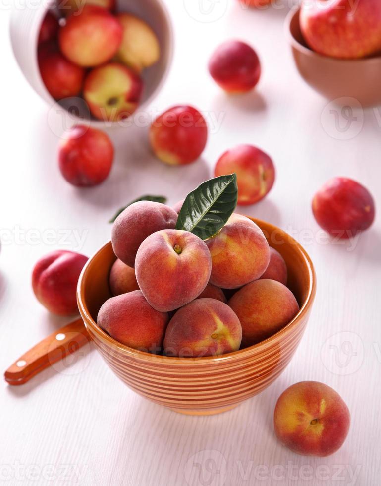 fresh peaches photo