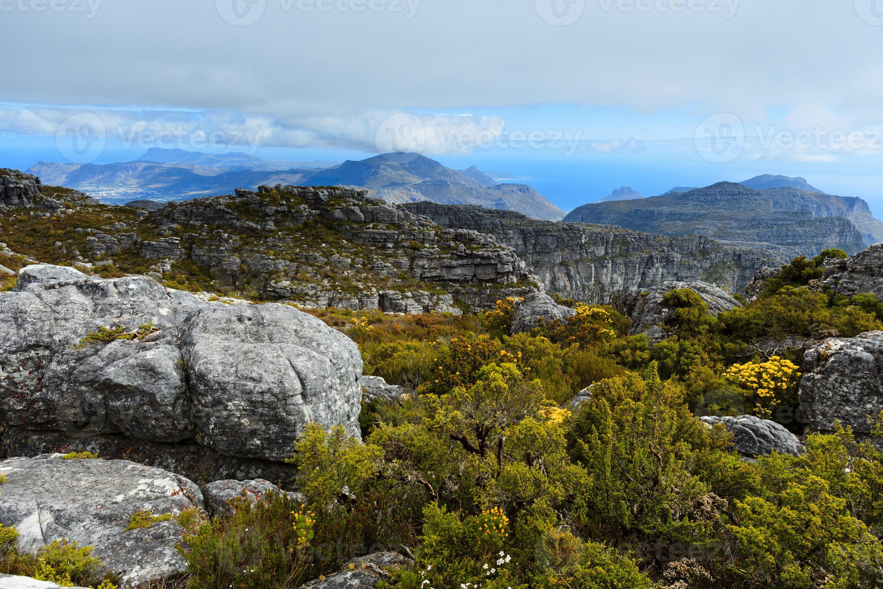 Rock and Landscape on Top of Table Mountain, Cape Town 749779 Stock