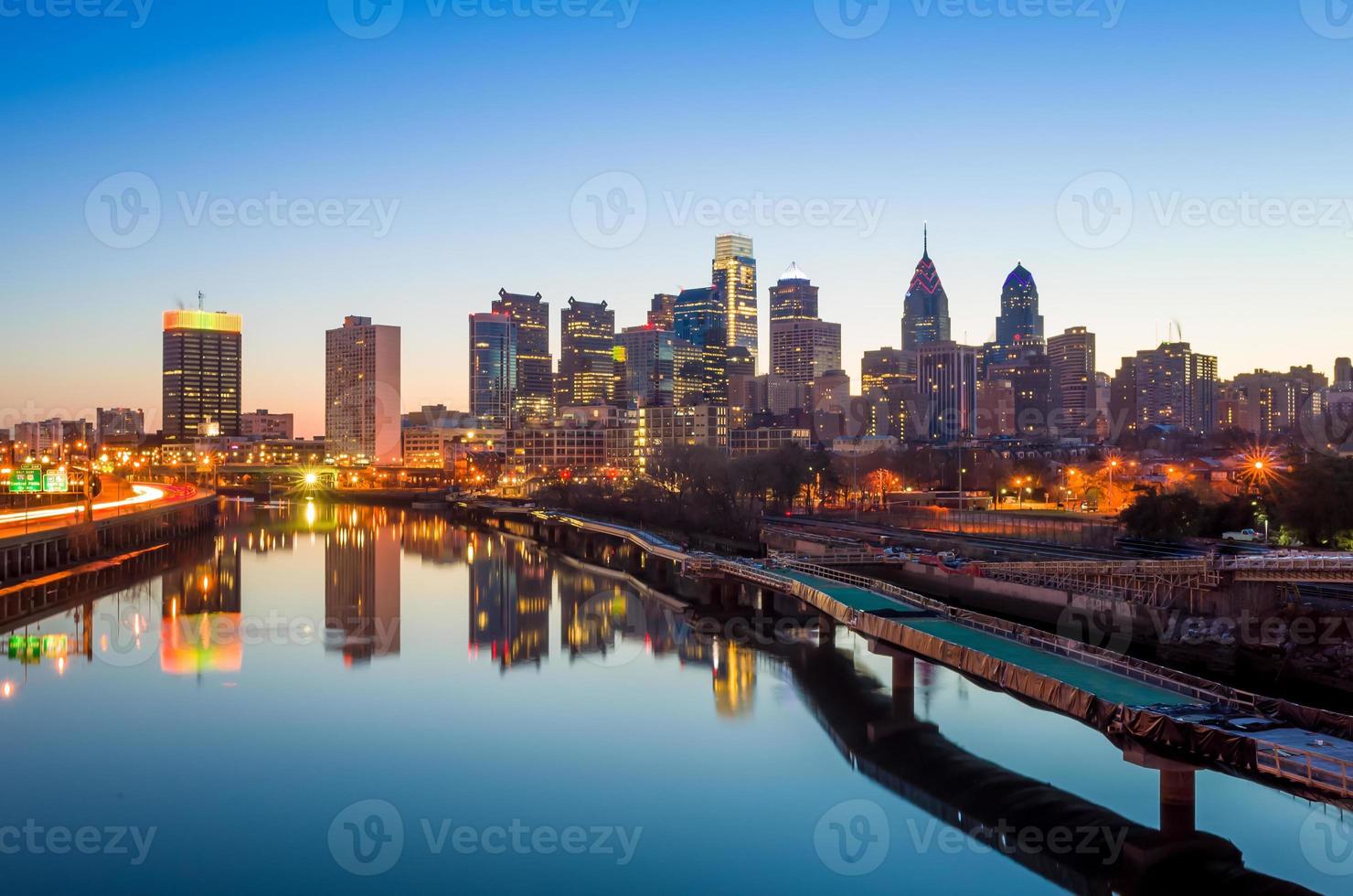 Horizonte del centro de Filadelfia, Pensilvania. foto