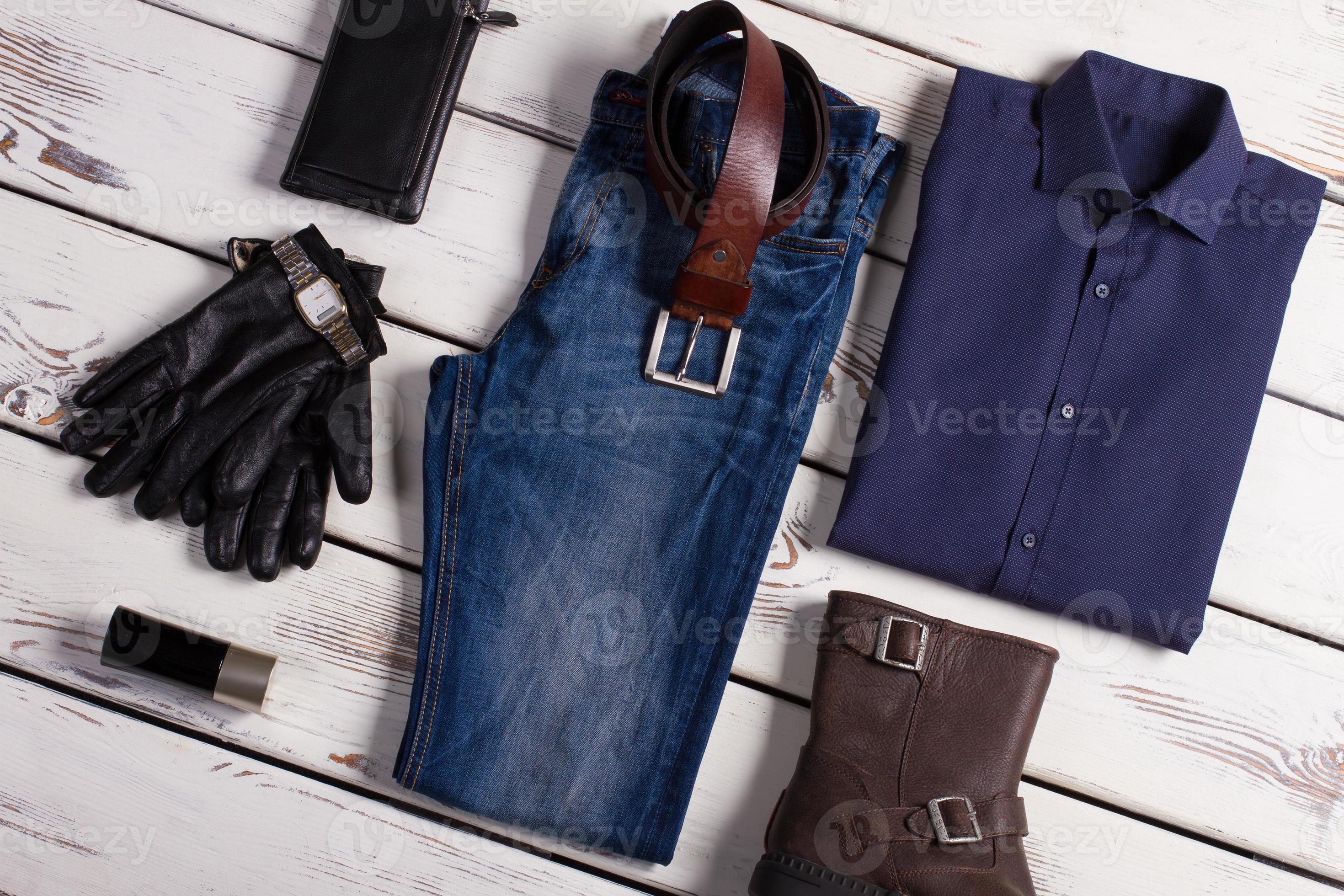 Collage of beautiful men's clothes. 753374 Stock Photo at Vecteezy