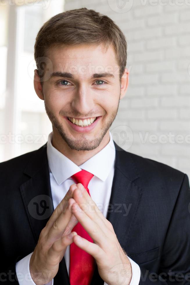 Smiling handsome businessman photo