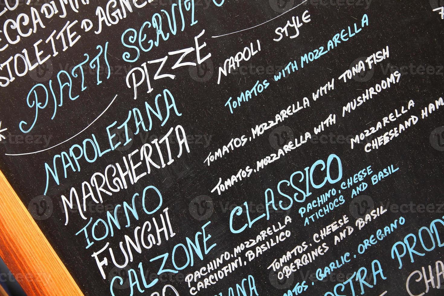 Pizzeria menu photo