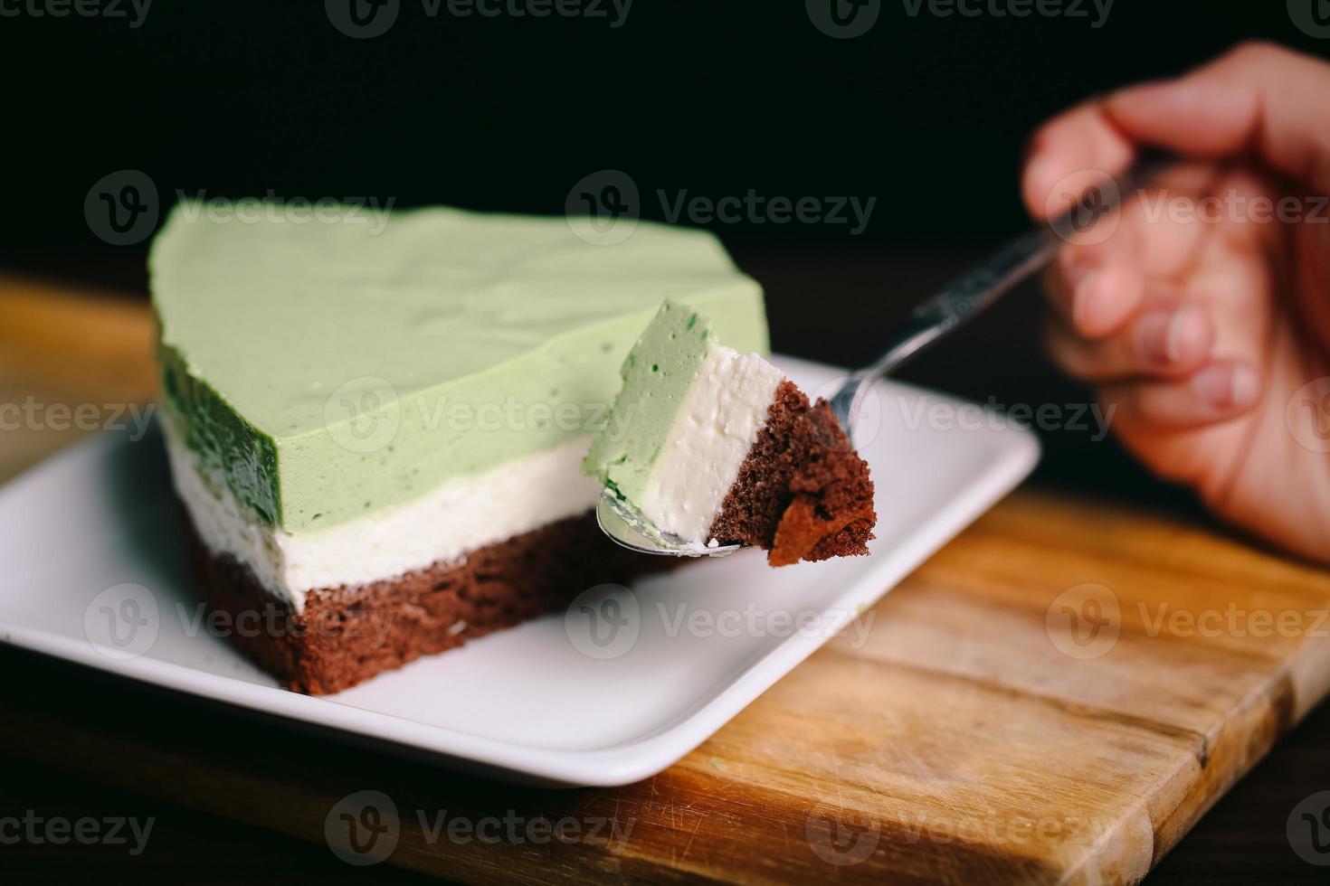 Matcha cake photo