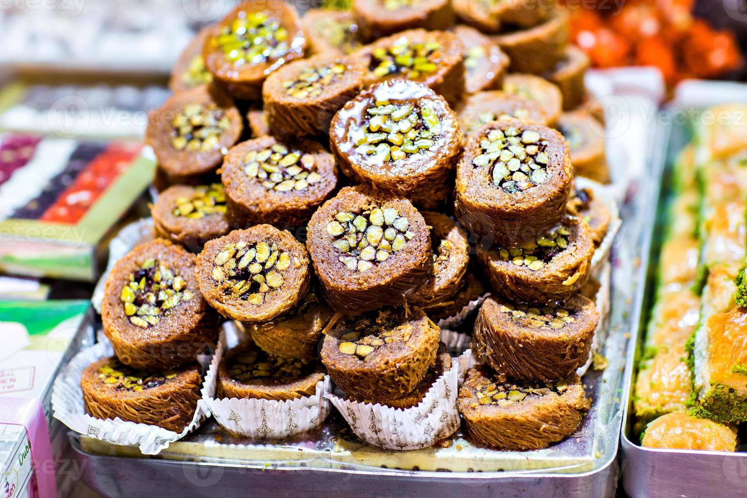 baklava on a market in Istanbul photo