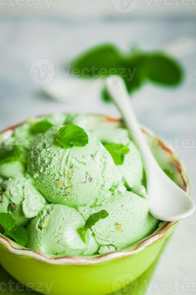 helado de pistacho foto