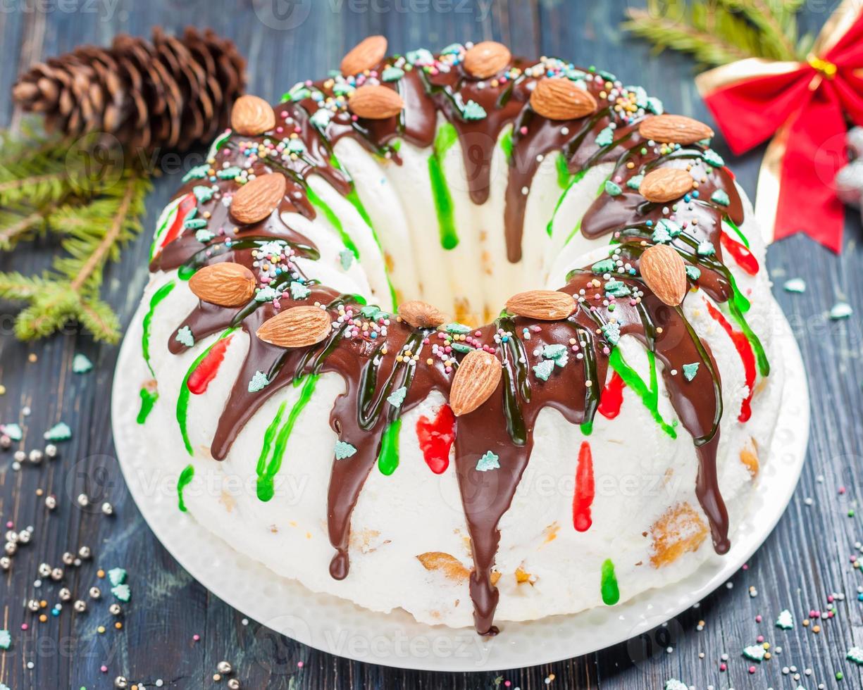 Christmas icecream cake 764881 Stock Photo at Vecteezy