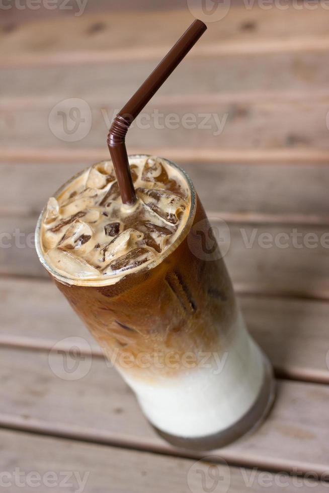 Iced latte coffee photo