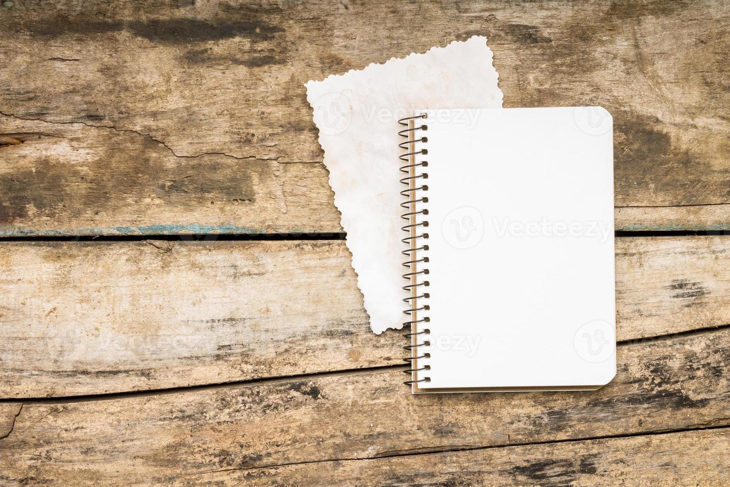 Recipe book on textured wood background 765272 Stock Photo at Vecteezy
