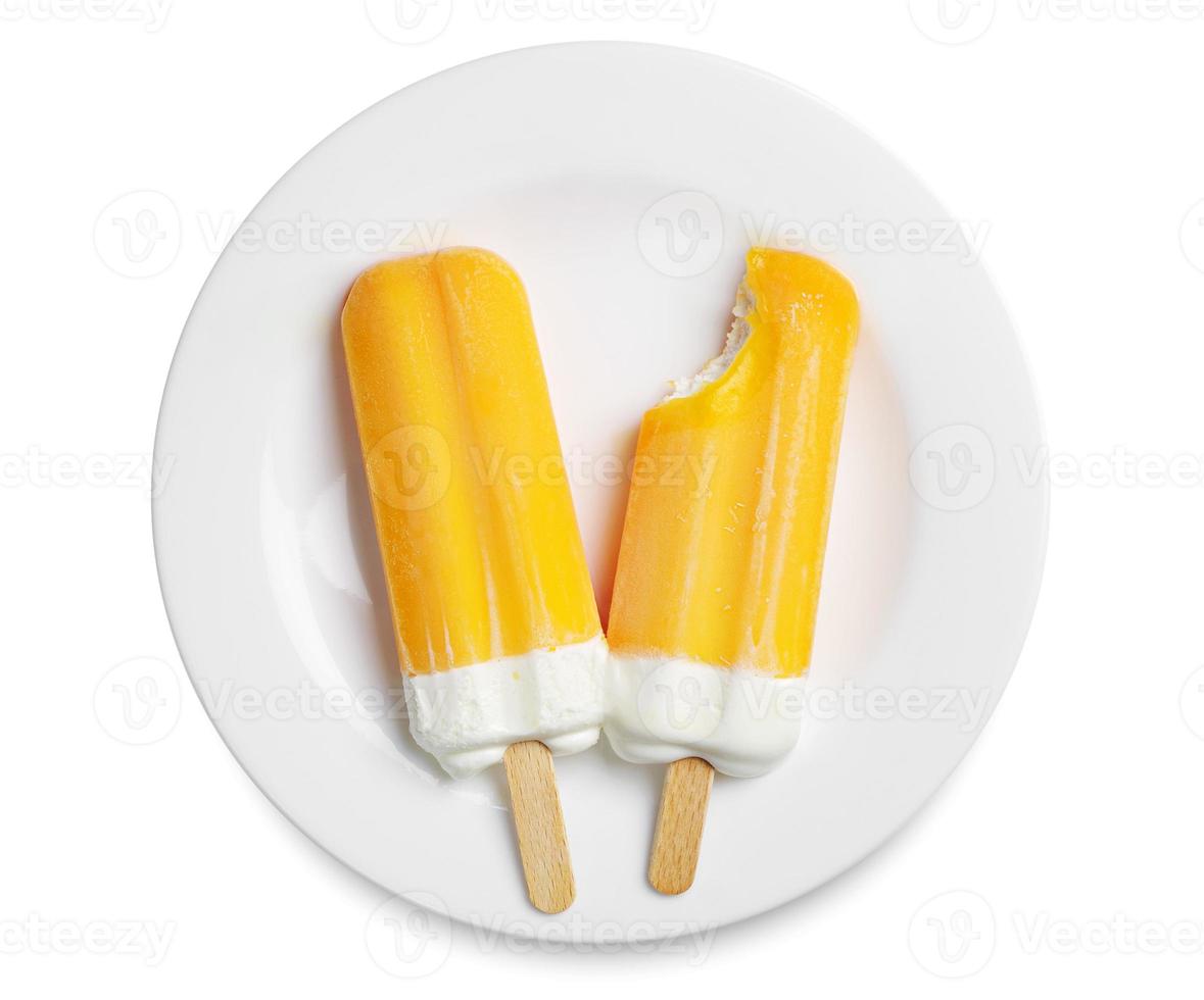 Two orange ice cream photo