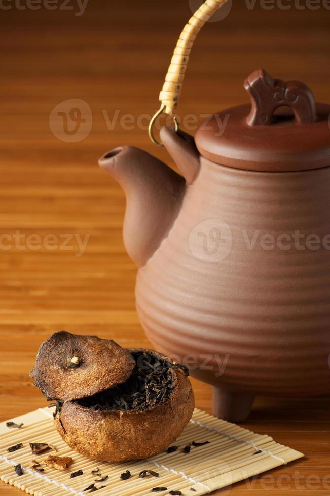Tea and teapot photo